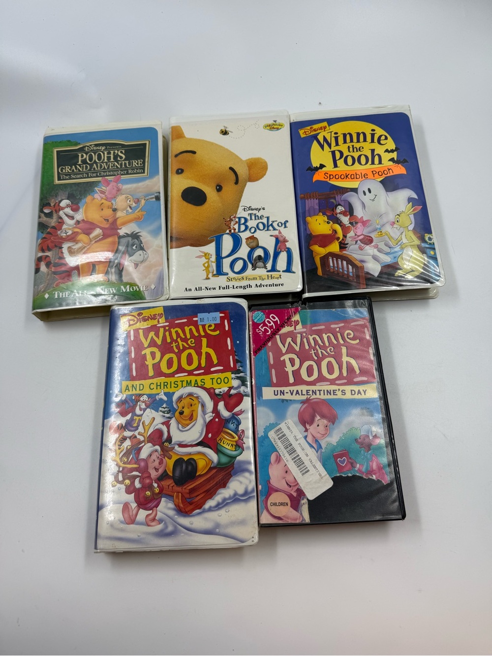 Winnie the Pooh vhs x 5